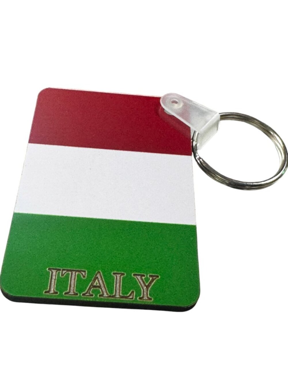 Italy Flag Keychain, Rectangular  Key Ring Souvenir - Picture 3 of 9